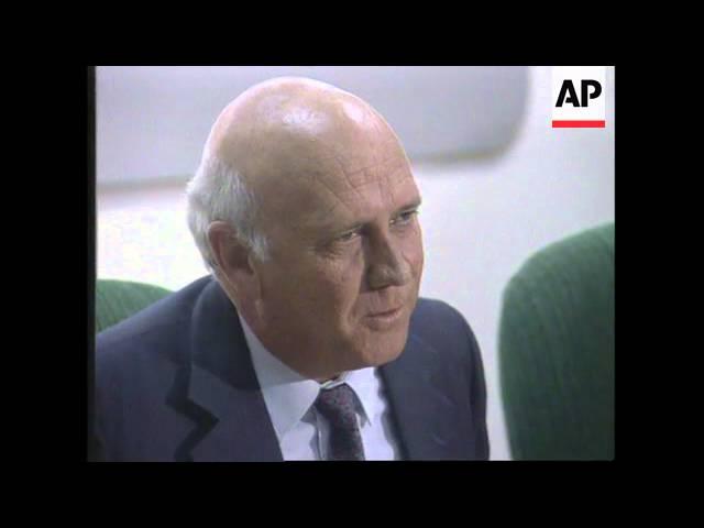 South Africa -  De Klerk Not Leaving Politics