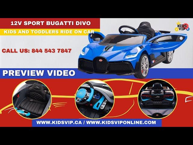 KIDSVIP Limited Sport 12v Bugatti Divo Ride On Car for Kids and Toddlers w/ Remote