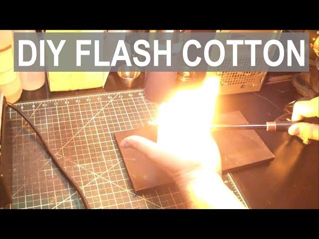 Making Flash Cotton / Paper - Magic Trick Fireball (Nitrocellulose) - ElementalMaker