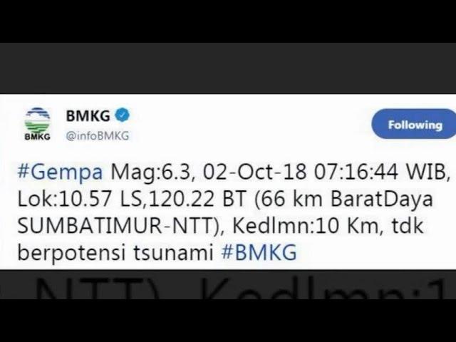 Pagi Ini, Gempa Bermagnitudo 5,2-6,3 Guncang Sumba Timur