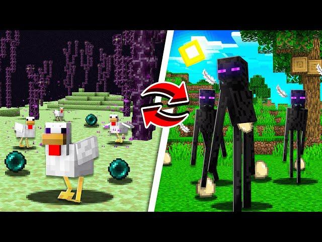 OS MOBS TROCARAM de LUGAR no MINECRAFT!