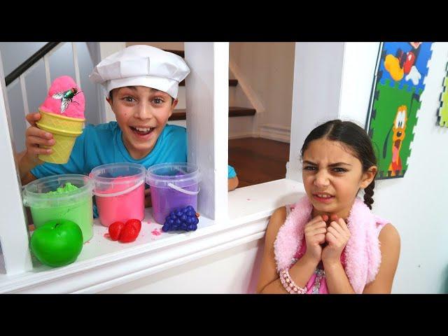 Heidi and Zidane Play Ice Cream Shop \ Fun children's stories