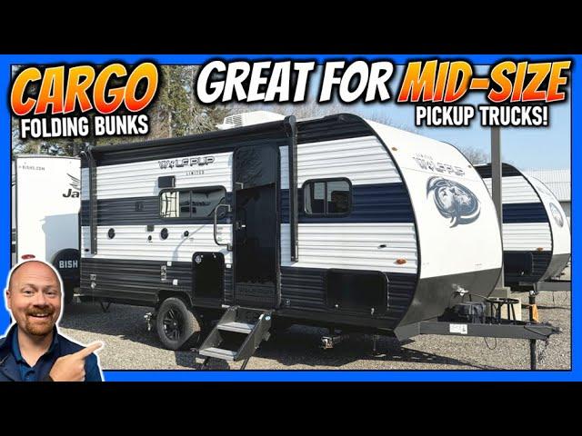 More Space and GREAT Cargo Rating!! 2024 Wolf Pup 16BHS Cargo Bunk Family Camping Travel Trailer