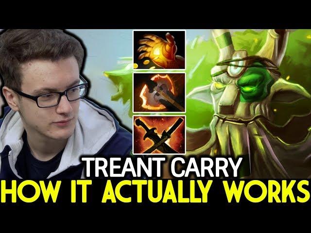 MIRACLE [Treant Protector] How it Actually Works Carry Gameplay 7.22 Dota 2