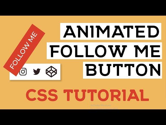 Animated Follow Me Button CSS | Pure CSS Tutorial