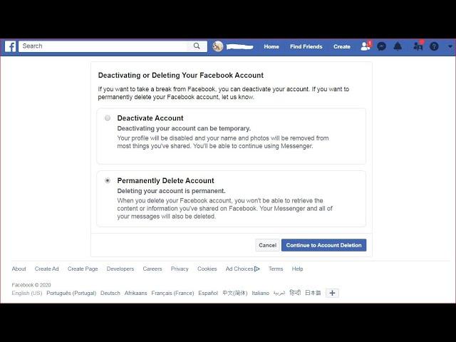 How to Delete Facebook Account Permanently on PC 2022