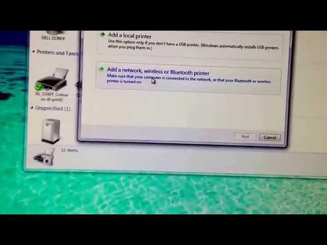 How to connect a network printer