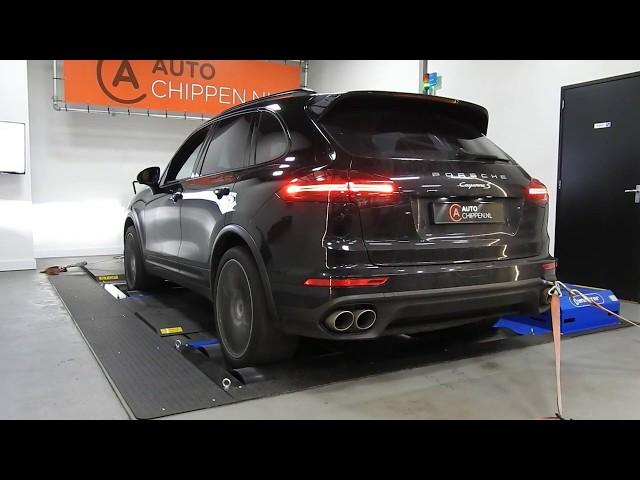 Stage 1 tuning Porsche Cayenne 4 2 V8 BiTurbo on dyno @ auto-chippen.nl Tilburg