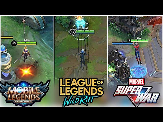 Mobile Legends VS LOL Wild Rift vs Marvel Super War, Skill Effects Comparison