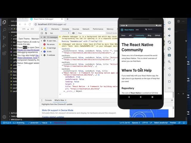 React Native Webview full example Android and iOS