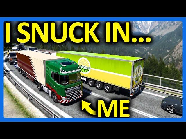 I Snuck into the BIGGEST Convoy in Euro Truck Simulator...