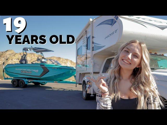 She Drove This Huge Truck Camper Setup-Living In A Truck Camper