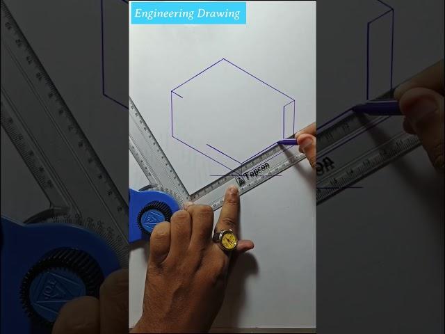 Engineering Drawing Isometric View using Drafter #shorts #engineeringdrawing #drawing #3d