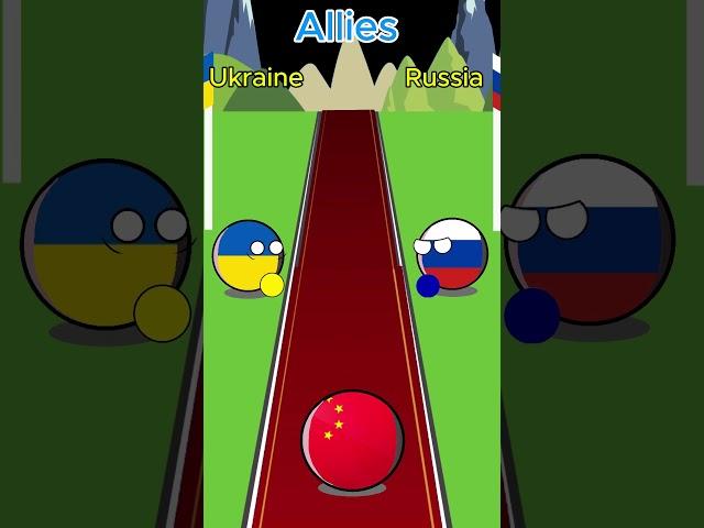 allies Ukraine and Russia #countryballs #russia #usa #ukraine #ukrainewar