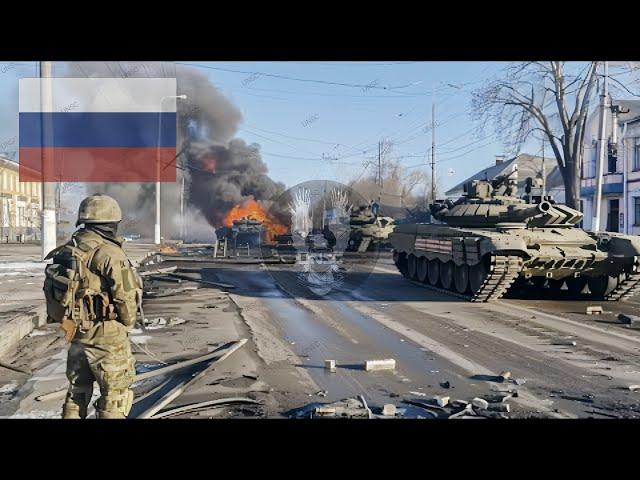 Terrifying Action! Column of Russian T-90M tanks on the front line, blown up by German LEOPARD 2A6 |