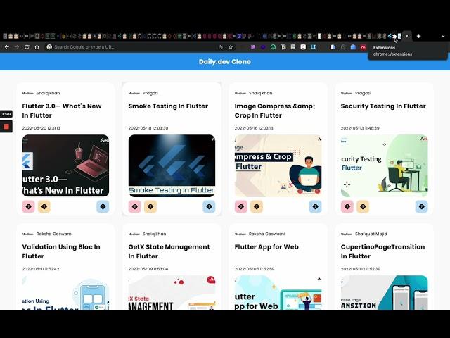 Build daily.dev Clone Chrome Extension with Flutter