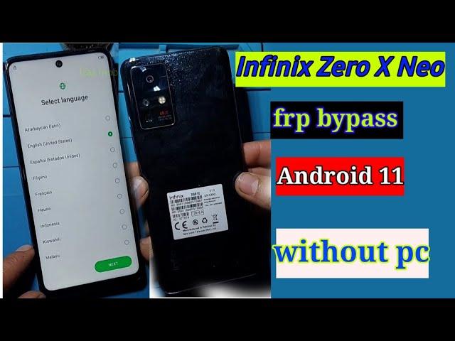 Infinix Zero X Neo (x6810) frp bypass Android 11 | Infinix Zero X pro frp google account bypass