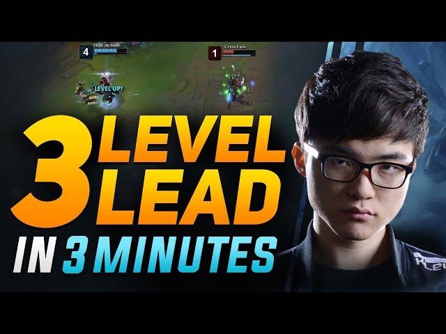 How Faker Gets a 3 Level Lead in 3 Minutes