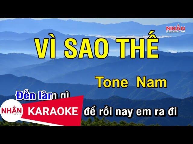 Karaoke Vì Sao Thế Tone Nam | Nhan KTV  