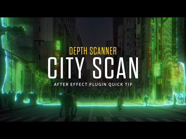 After Effects Plugin Tutorlal (Depth Scanner) City Scan l  l Depth Scanner 도시스캔