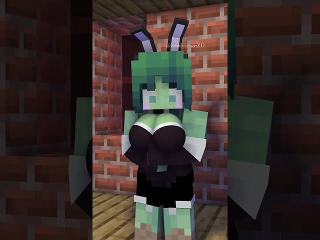 Humiliation bunny zombie girl - minecraft animation #shorts