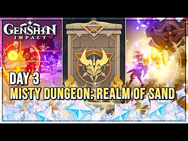 Misty Dungeon Day 3 (Sprouting Trial + Might Trial + Determination Trial) - Genshin Impact 3.3