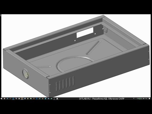 Проектируем листовое тело и делаем его развертку в Компас 3D