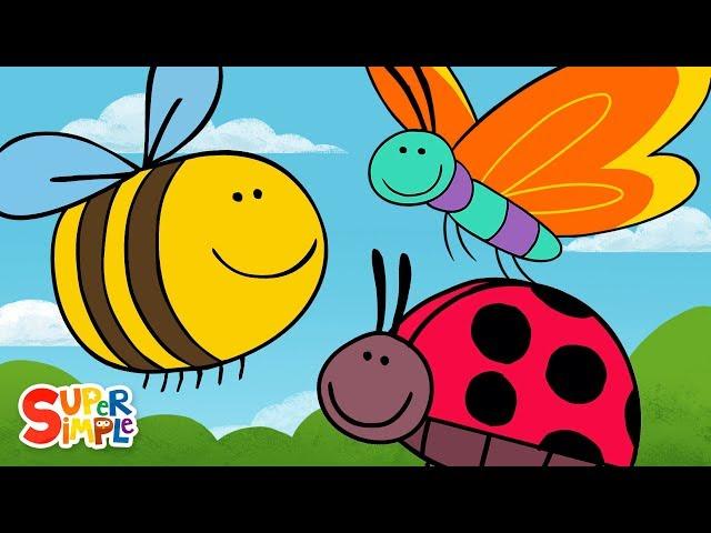 Butterfly Ladybug Bumblebee | Super Simple Songs