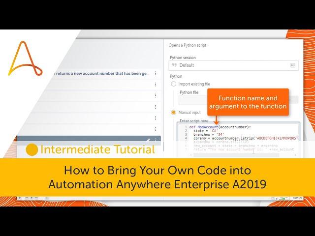 How to Bring Your Own Code into Automation Anywhere Enterprise A2019