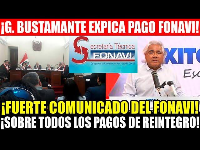 FONAVI DEVOLUCION LO ULTIMO, COMISION ADHOC ESTA MATANDO A LOS FONAVISTAS CON LOS PAGOS DE REINTEGRO