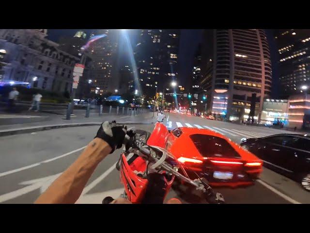 CR85 SWERVE AROUND LAMBORGHINI CAR IN THE STREETS! ( Long Live Oneway Tyty  )