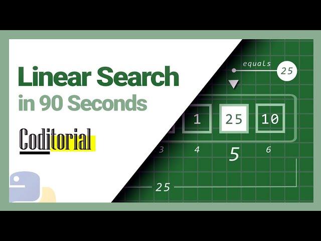 Linear Search in 90 Seconds | Python