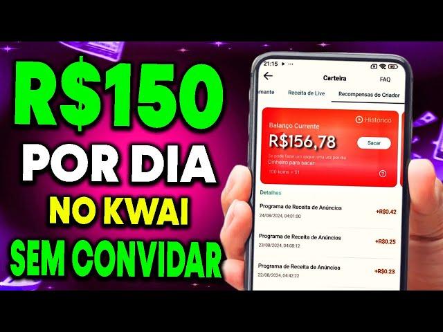 GANHE R$150,00 POR DIA NO KWAI SEM CONVIDAR COMO GANHAR MUITO DINHEIRO NO KWAI COM CANAL DARK