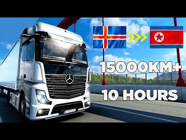 World's LONGEST Delivery in ETS2 (Iceland to North Korea) | 15.500 Km | Euro Truck Simulator 2