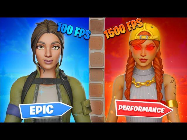 So I used Fortnite Performance Mode for the First Time… *INSANE FPS*