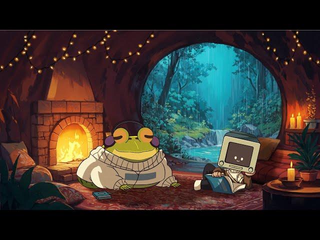 cozy rainy day in the cave  calm your anxiety, relaxing music [chill lo-fi hip hop beats]