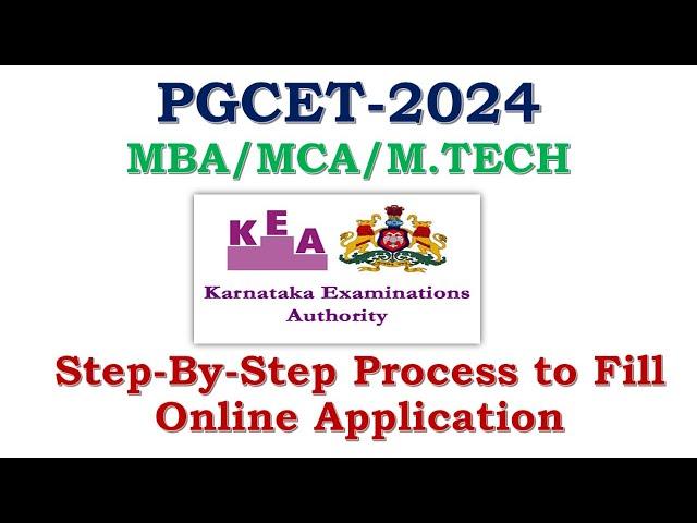 PGCET 2024 | Step by Step Process for Filling Online Application