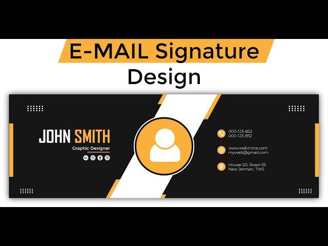 Email signature design illustrator 2024