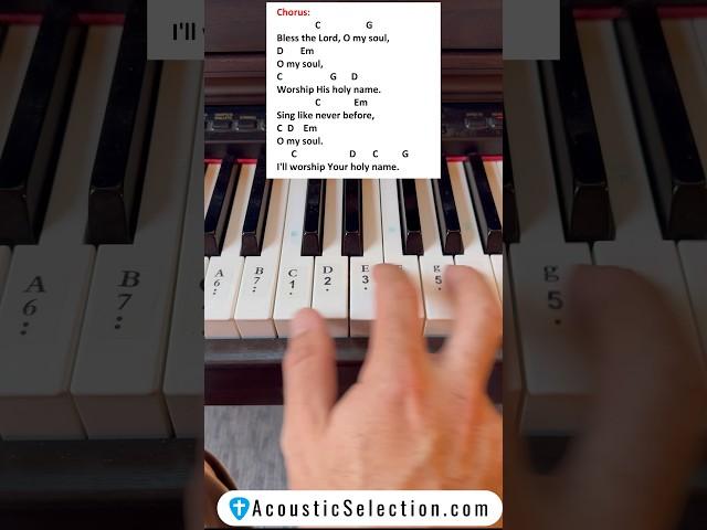 10,000 Reasons, Bless the Lord | 4 Chord Piano Lesson