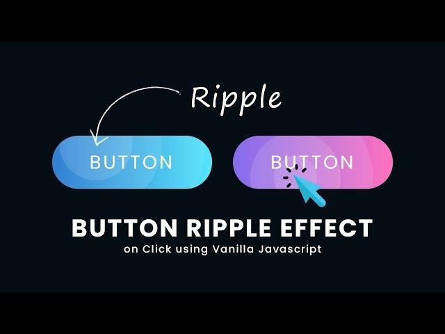 Button Ripple Effect on Click Using CSS3 & Vanilla Javascript