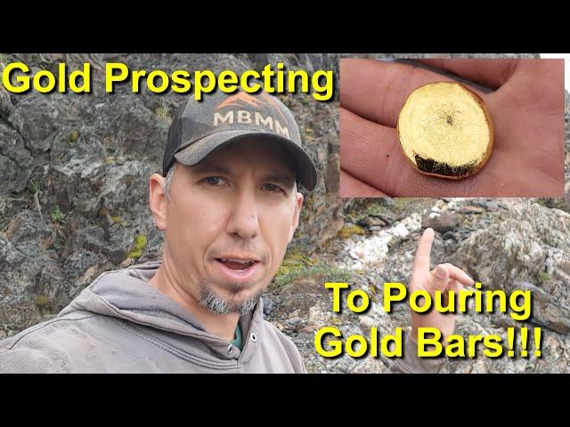 Gold Prospecting To Pouring Gold Bars! HELICOPTER SAMPLE!!!