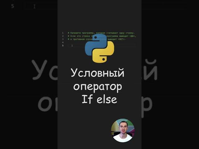 Python. Условный оператор If else