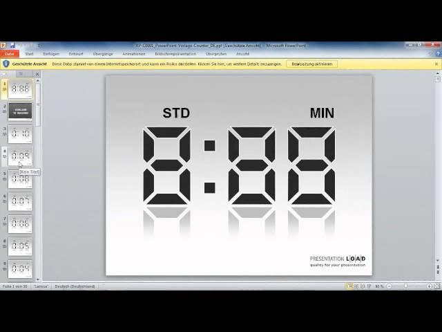 PowerPoint 2010 - Einen digitalen Countdown erstellen