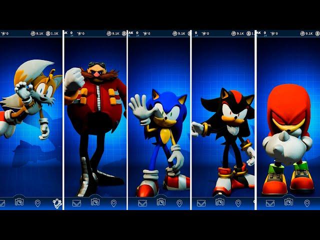 Sonic The Hedgehog Characters FNAF AR Workshop Animations