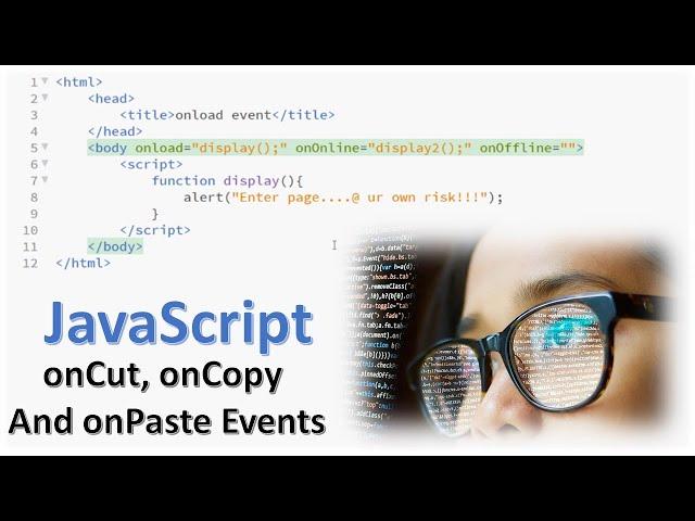 Disable Cut Copy Pasting using JavaScript onCut onCopy and onPaste Events