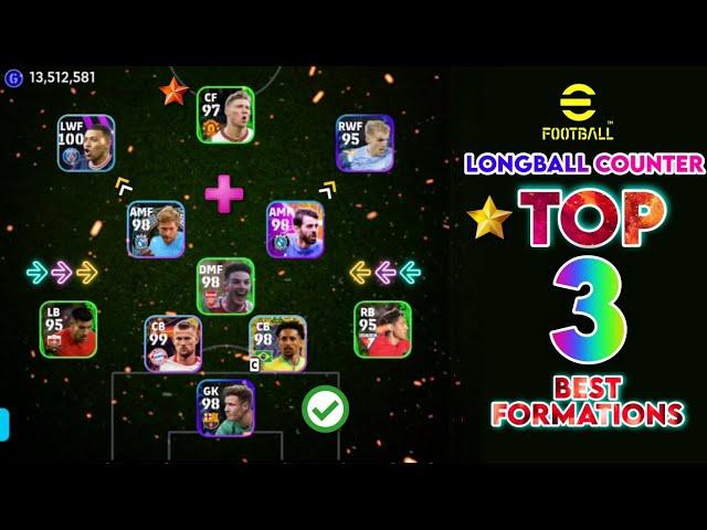 Top 3 Longball Counter Best Formations in eFootball 2024 Mobile