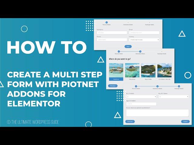Create a Multistep Form with Piotnet Addons for Elementor (PAFE)