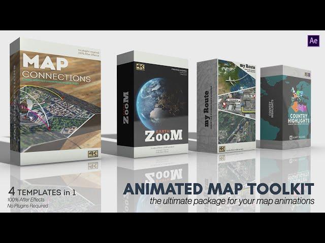 Animated Map Toolkit - After Effects template