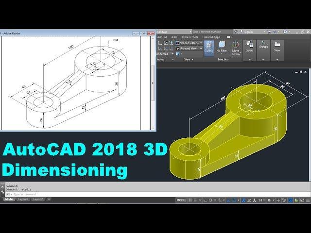 AutoCAD 2018 3D Dimensioning Tutorial