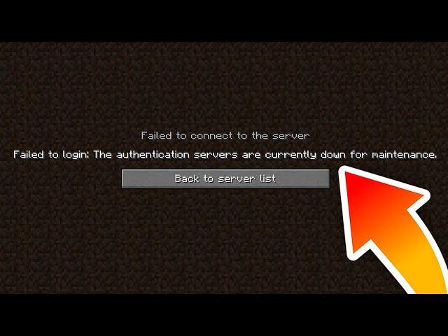 how to fix ''authentication servers are down for maintenance minecraft error'' 2025